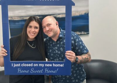 realtor elizabeth and client at closing