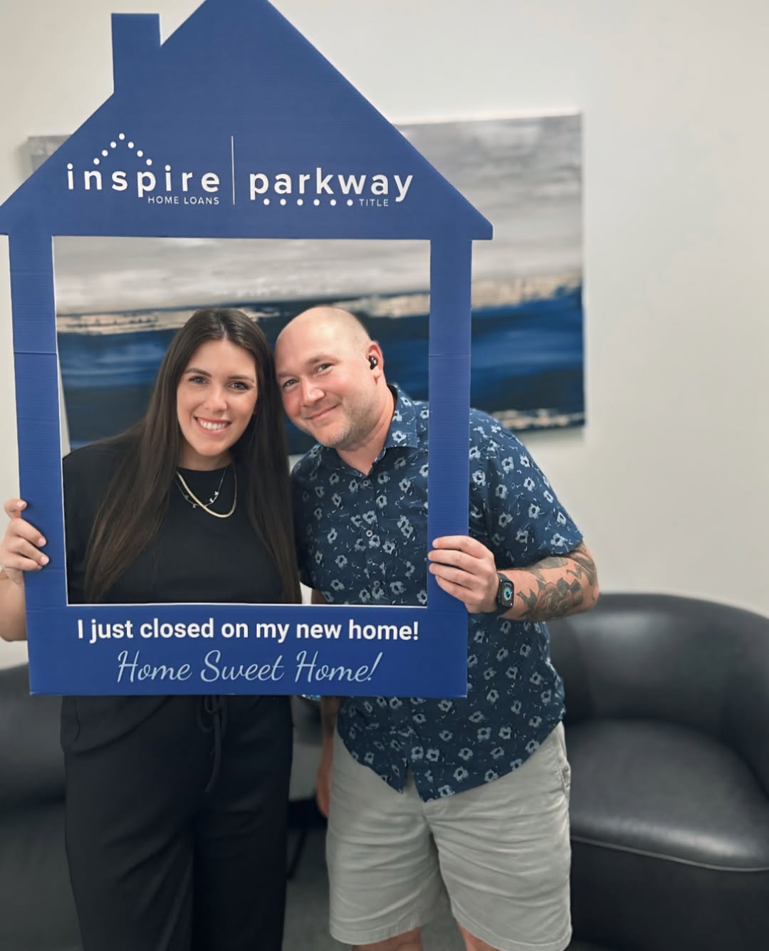 realtor elizabeth and client at closing